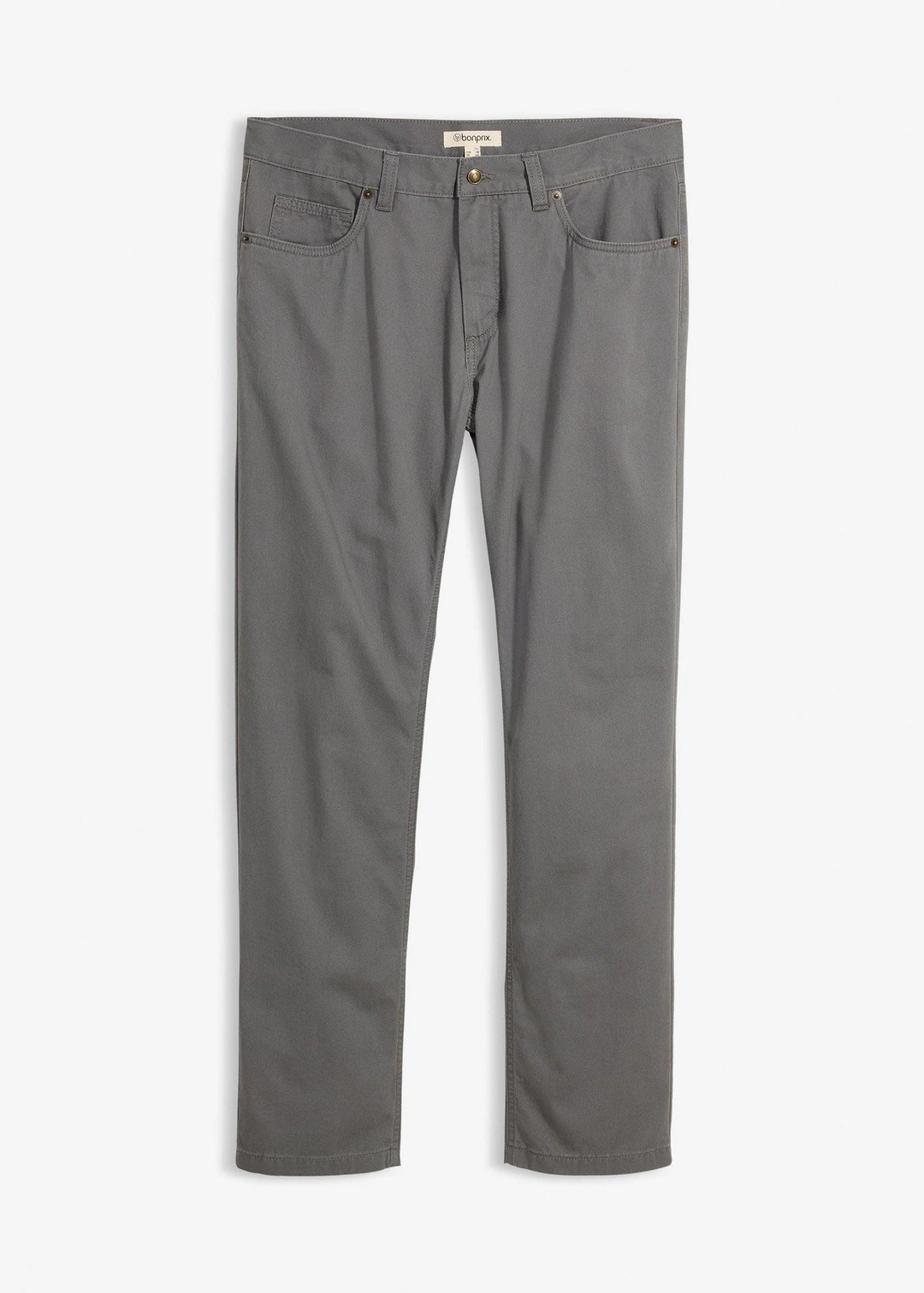 Pantalon regular en twill, droit, 100% coton