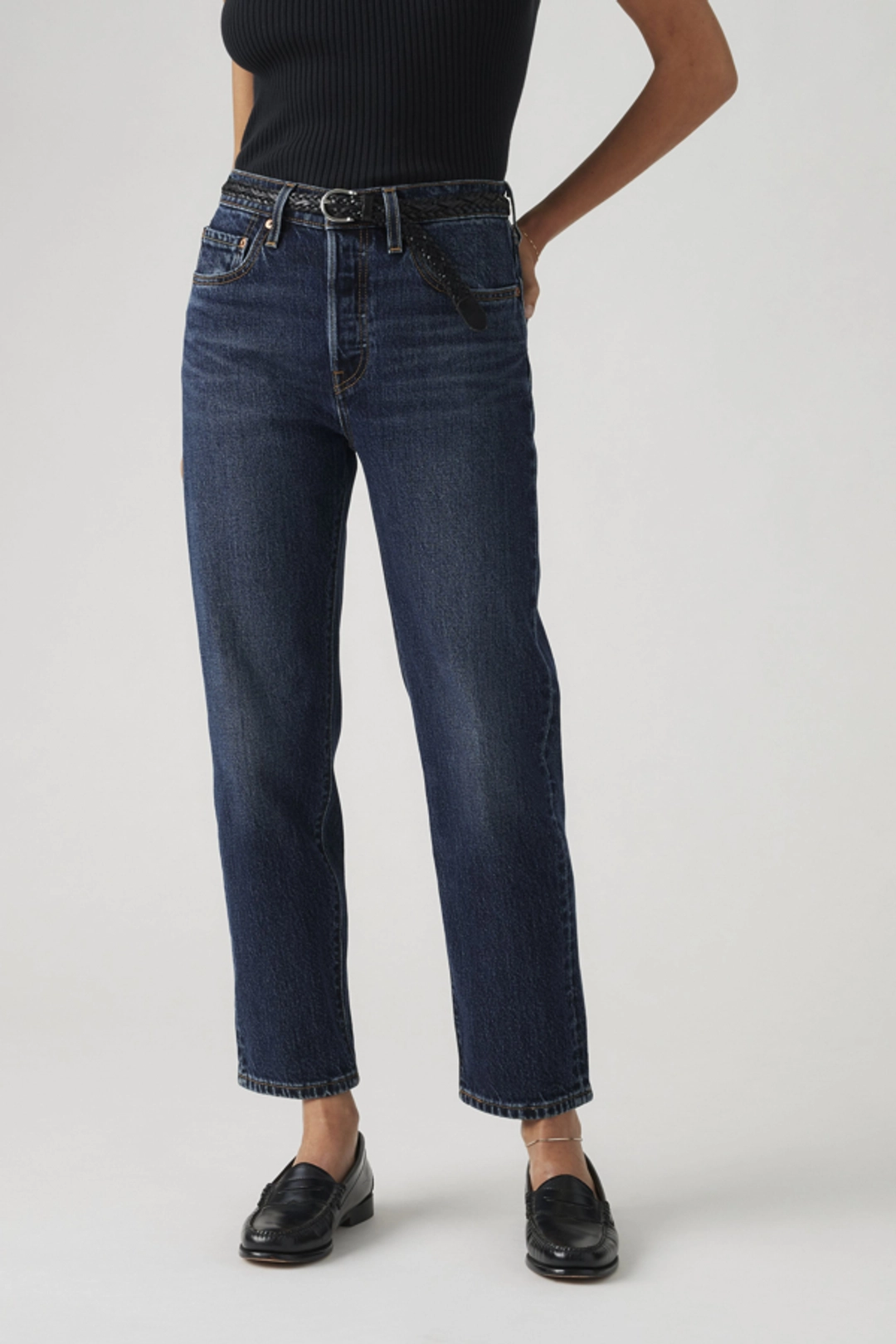 Levi's Jean Coupe Courte 501 - Femme - Noir / Black Sprout - 34X28 - 2