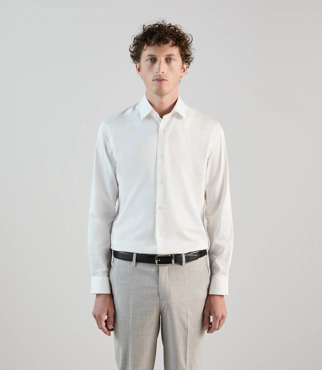 IZAC - Chemise en satin de coton écru