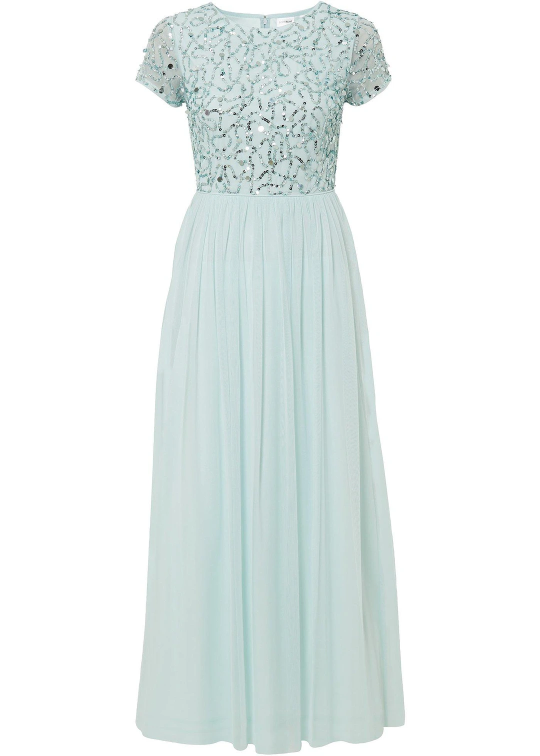 Robe longue brodée de sequins