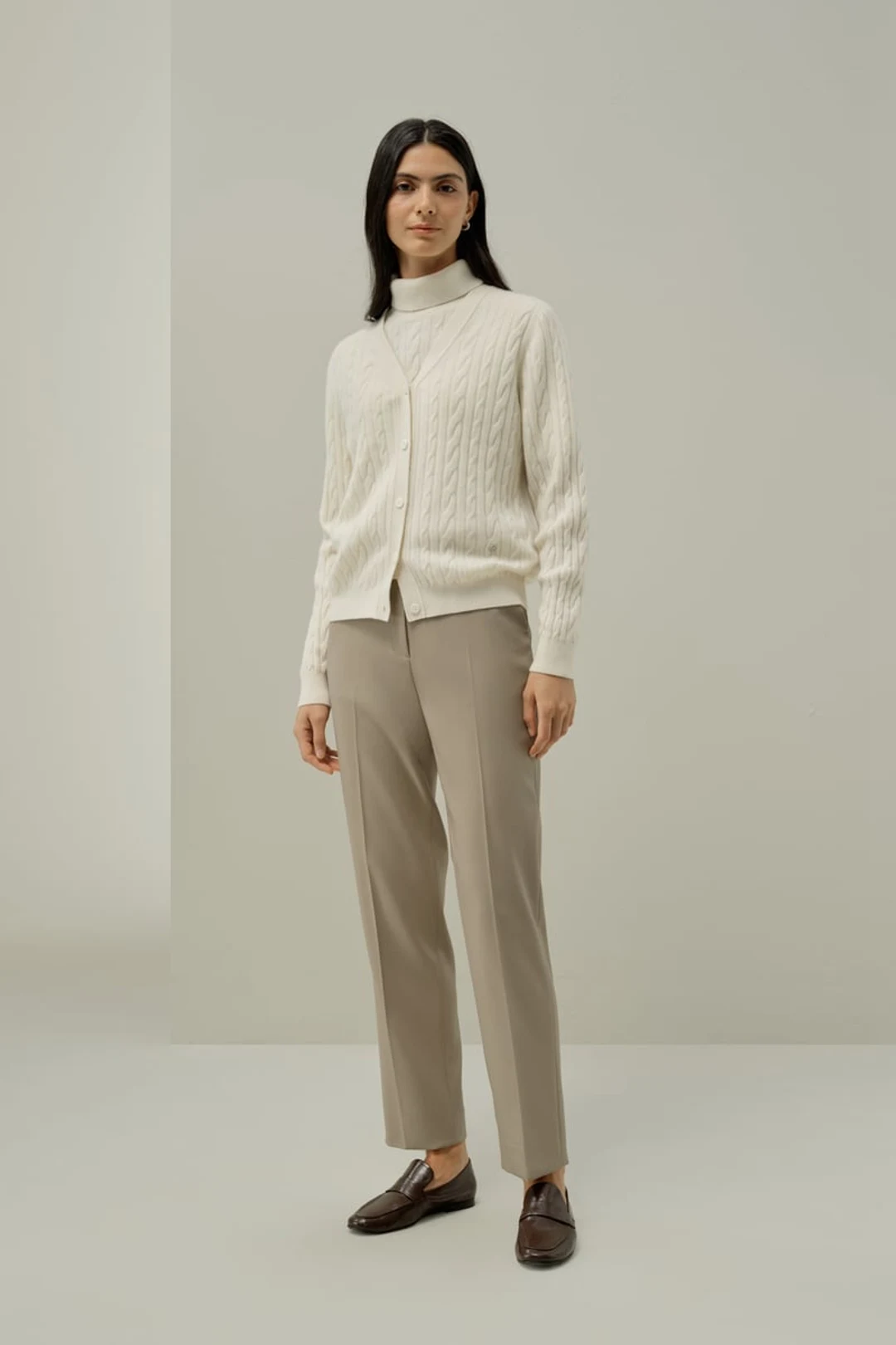 LILYSILK Cardigan Femme en Bébé Cachemire Torsadé, Gilet Doux et Chaud, Coupe Régulière XL