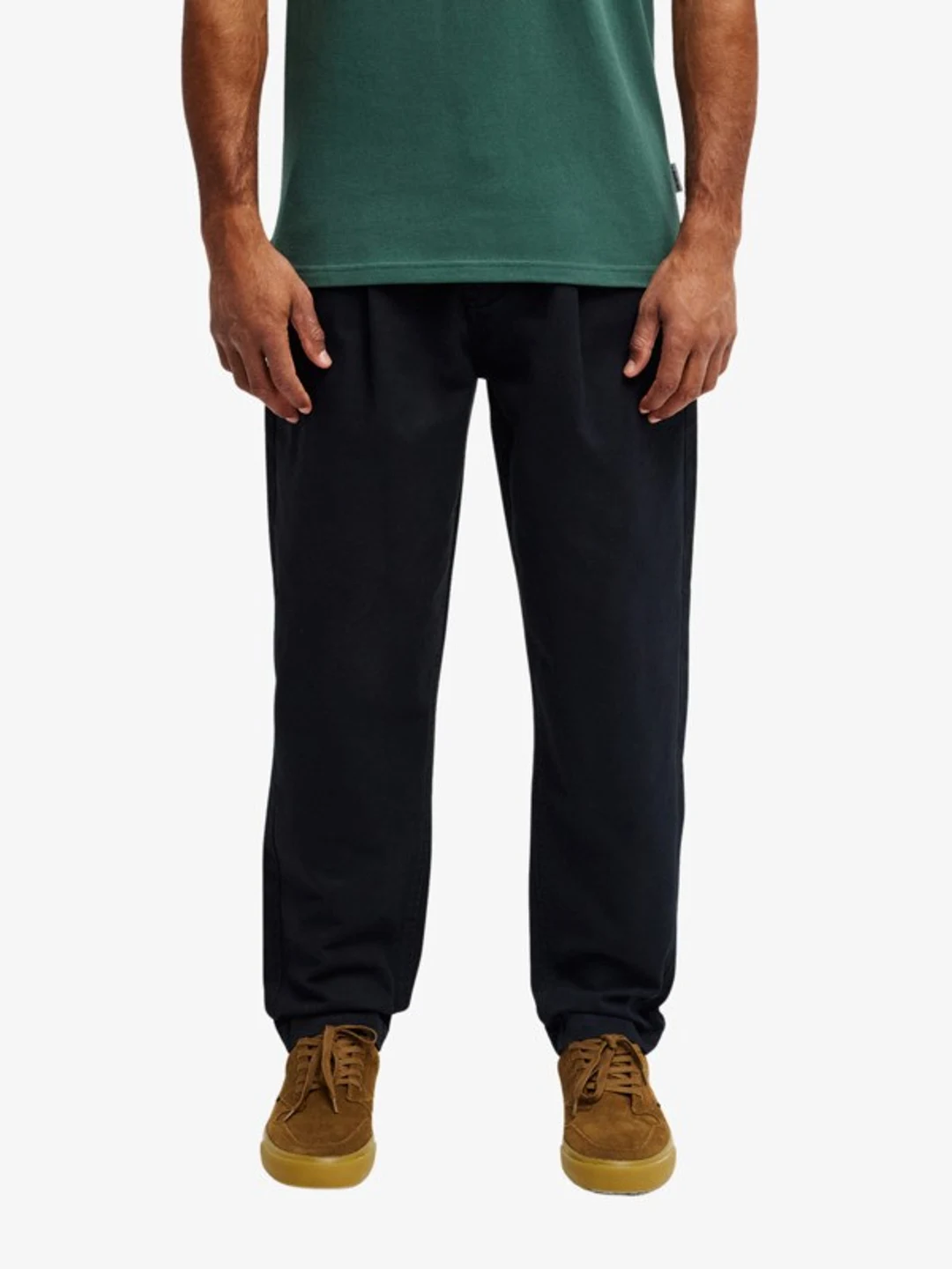 Diamond Pleated - Pantalon à plis pour Homme Noir