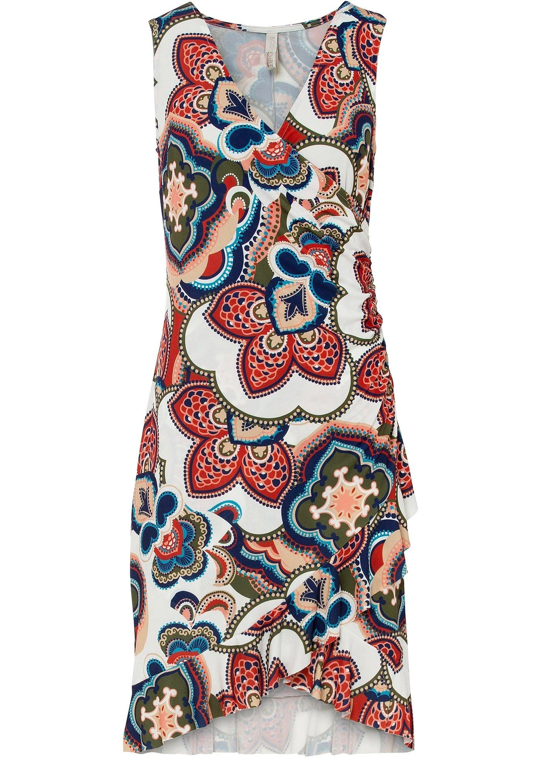 Robe courte à volants