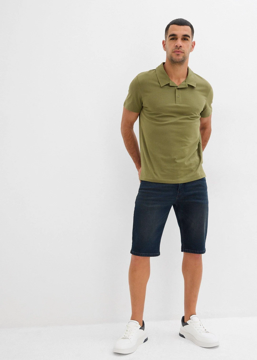 Bermuda en jean extensible, slim - 2