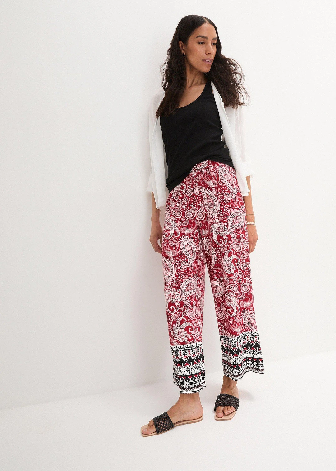 Pantalon palazzo doux en viscose extensible - 2