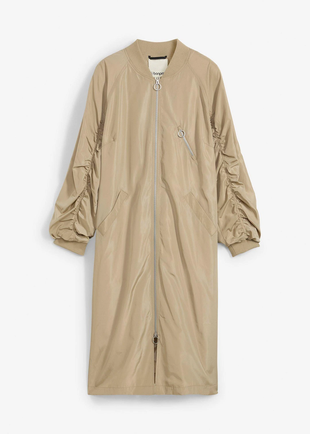 Manteau léger avec col en bord-côtes