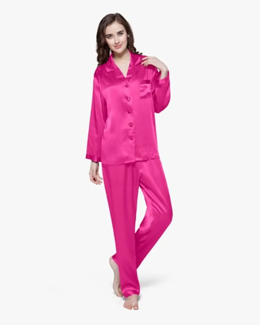 Ensemble Pyjama Soie Pleine Longueur