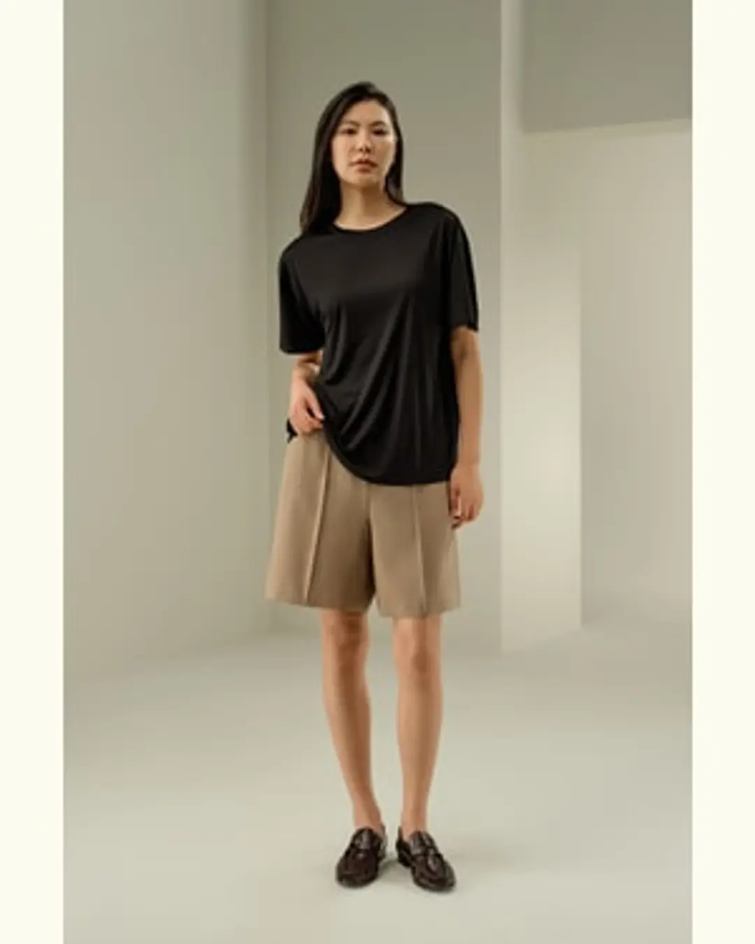 LILYSILK T-Shirt En Jersey De Soie Coupe Décontractée Jersey De Soie Doux Pour La Peau, Confortable Et Durable Noir L