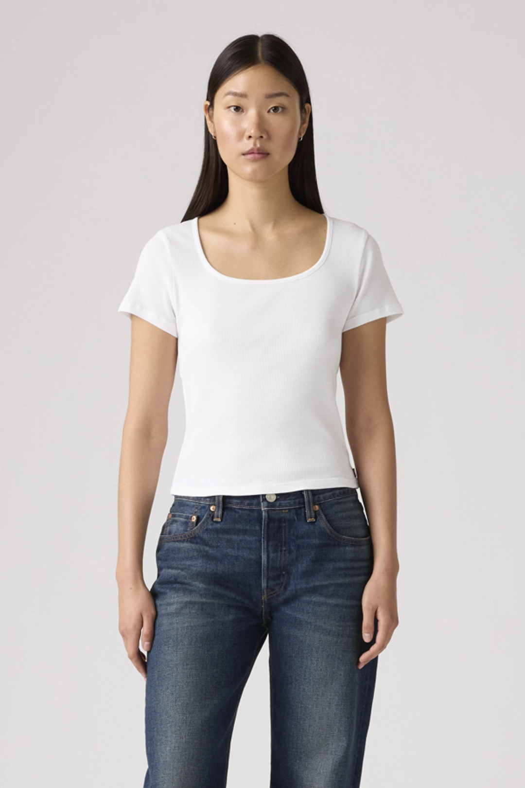 Levi's T Shirt Encolure Carrée Essential - Femme - Noir / Anthracite Night - XS - 2