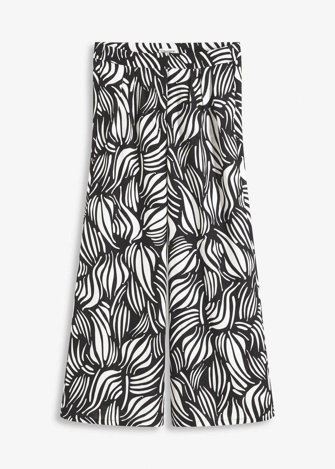 Pantalon palazzo à taille élastiquée