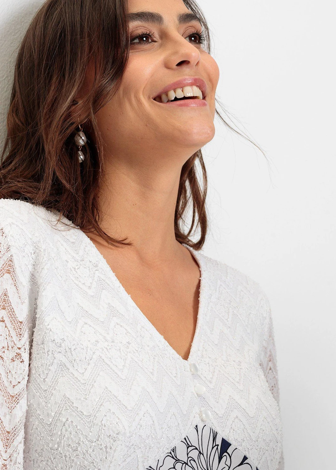 Robe en jersey avec dentelle