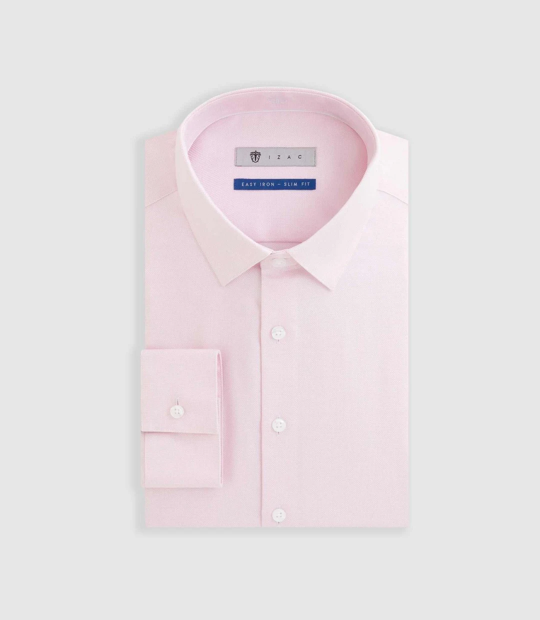 IZAC - Chemise repassage facile rose ''Donjon''