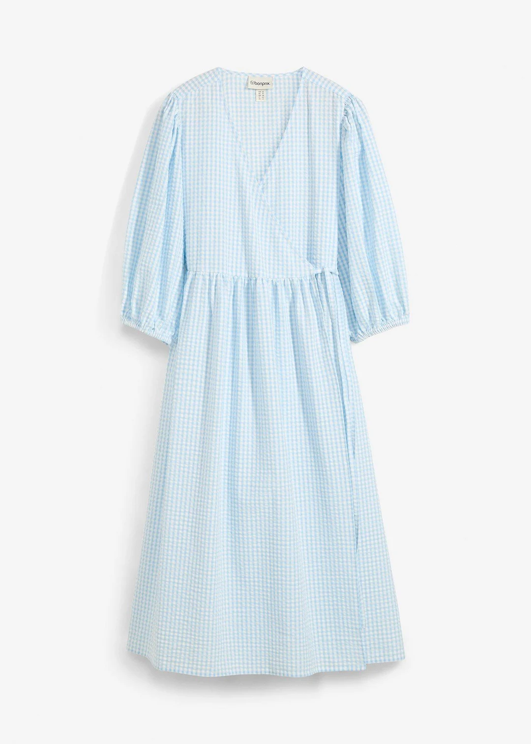 Robe portefeuille en matière texturée