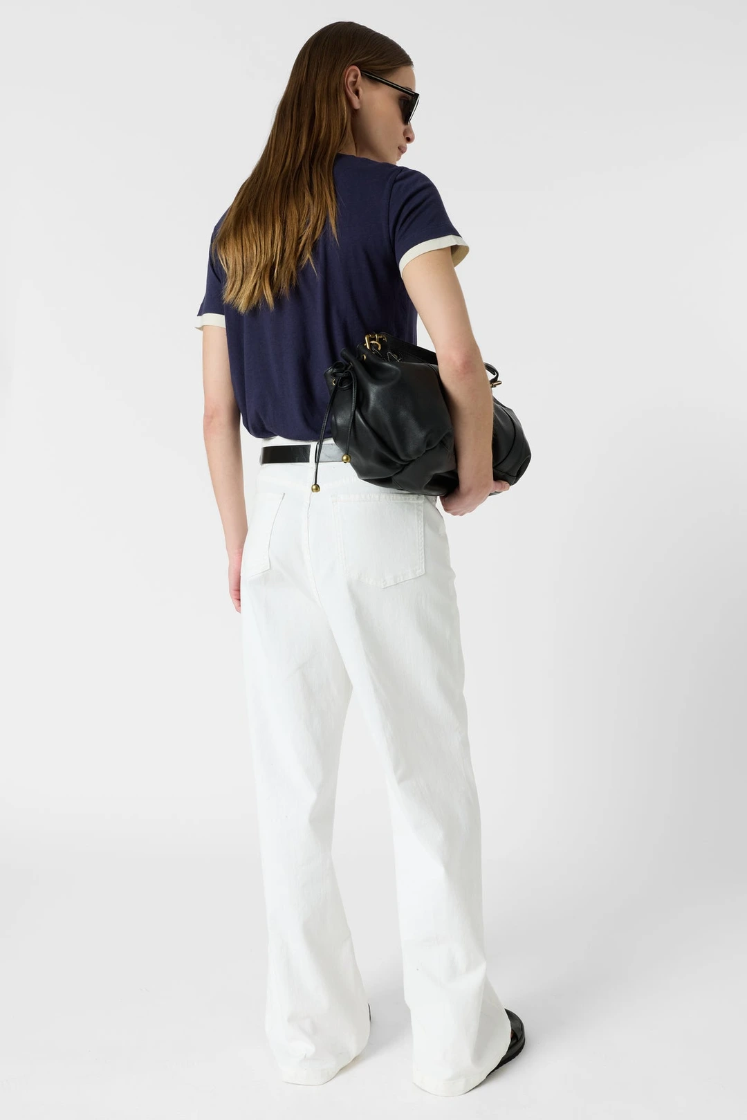 T-shirt en coton et modal - MIRABEL - Marine - 4