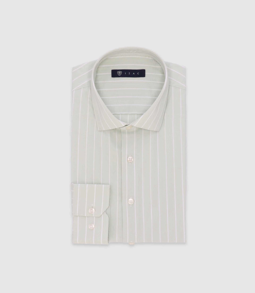 IZAC - Chemise à rayures vert clair
