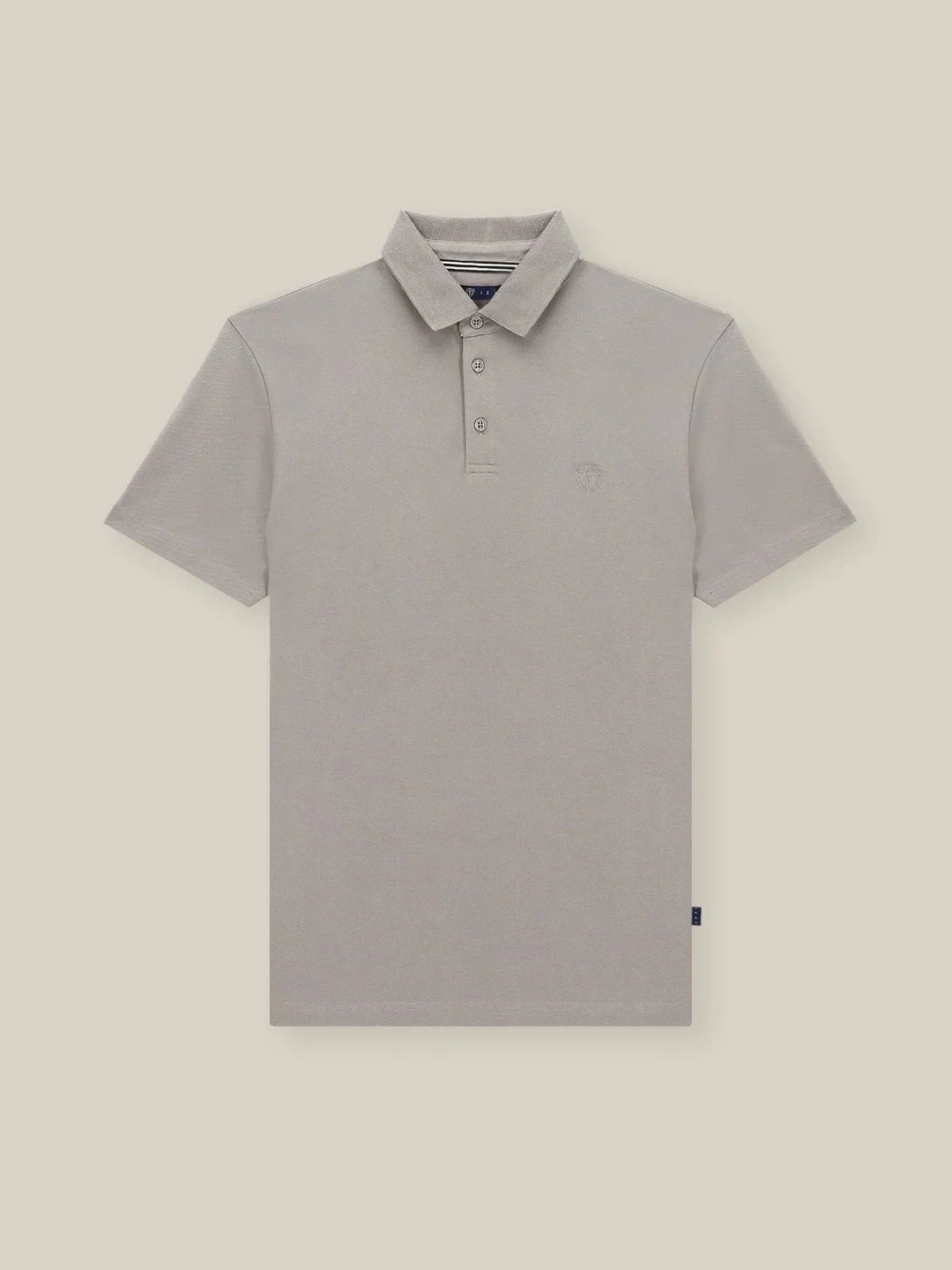 IZAC - Polo boutonné piqué taupe