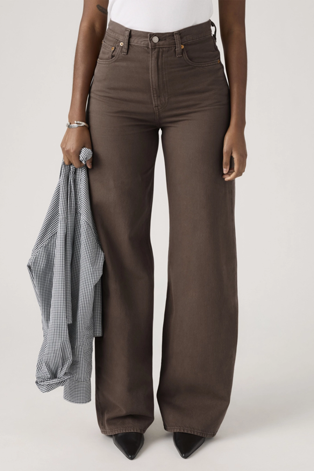 Levi's Pantalon Ribcage Wide Leg - Femme - Marron / Hot Fudge - 33X32 - 2