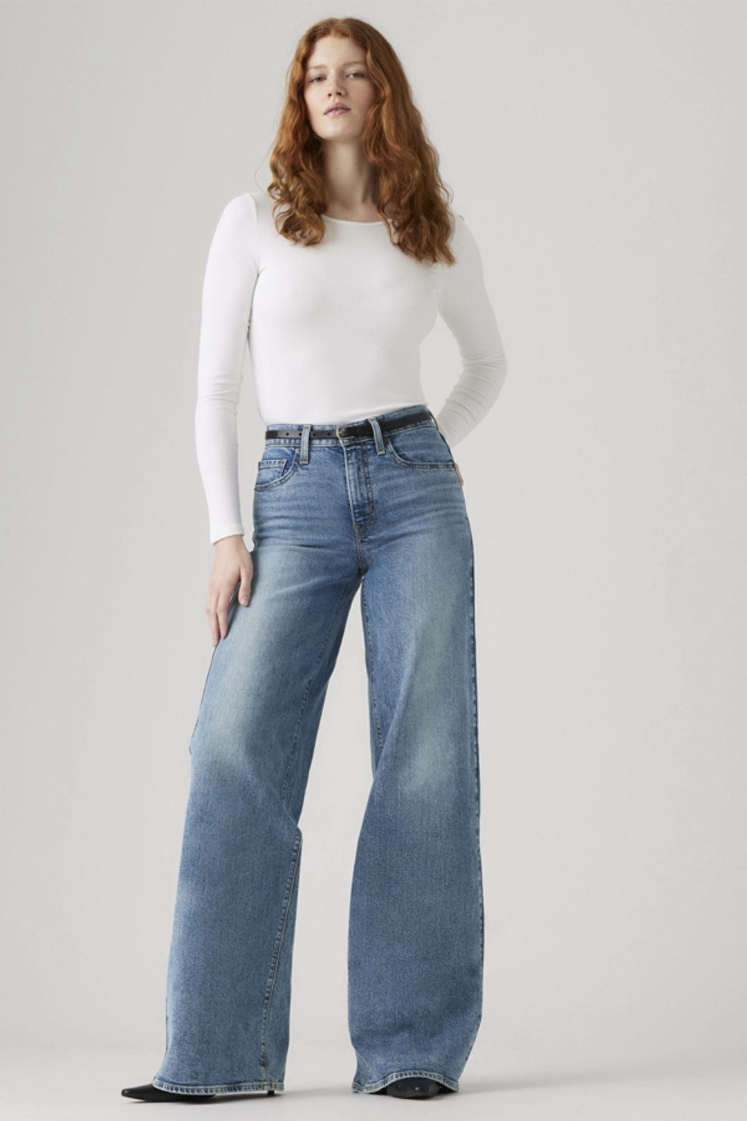 Levi's Jean 728 Taille Haute Wide Leg - Femme - Noir / Rodeo Princess - 34X30