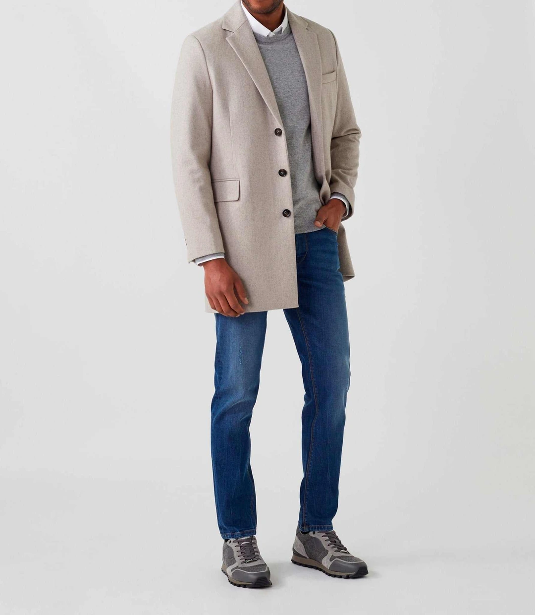 IZAC - Manteau ville beige ''Nilo''
