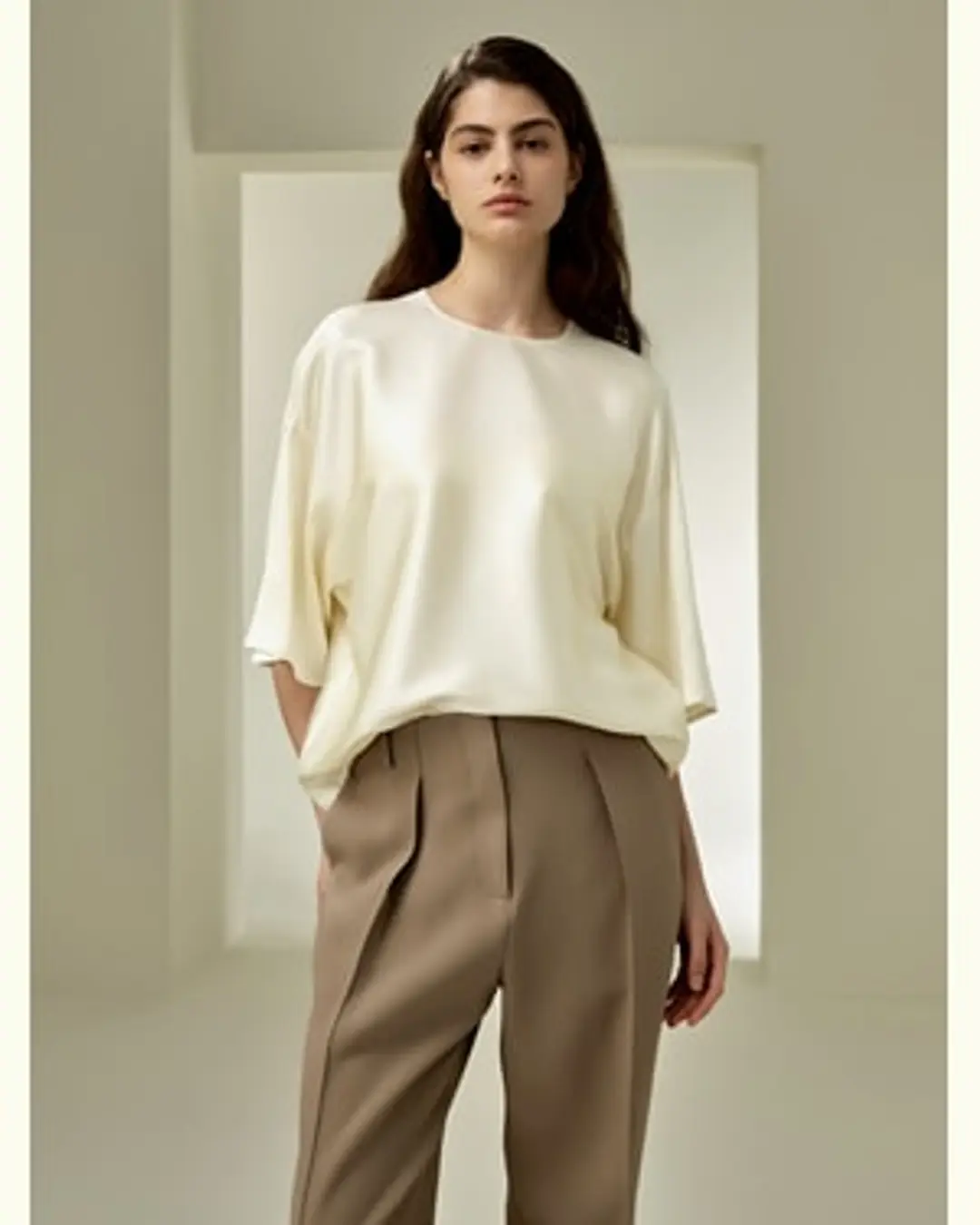 LILYSILK Chemisier En Soie Manches Épaules Tombantes Lisse Et Doux Pour La Peau Soie De Mûrier Doux Pour La Peau, Confortable Et Durable Pin S