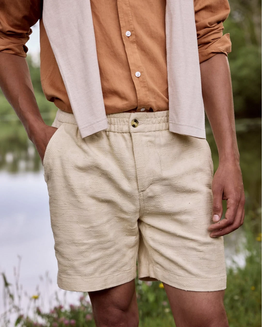 Short vert clair coton et viscose - CHEVRE