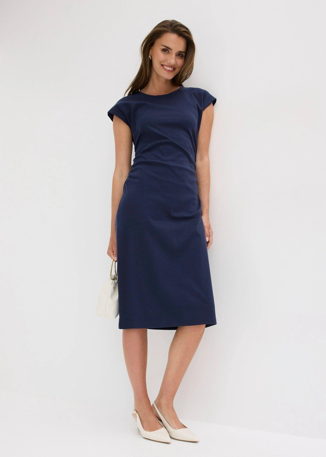 Robe midi à taille froncée - 2