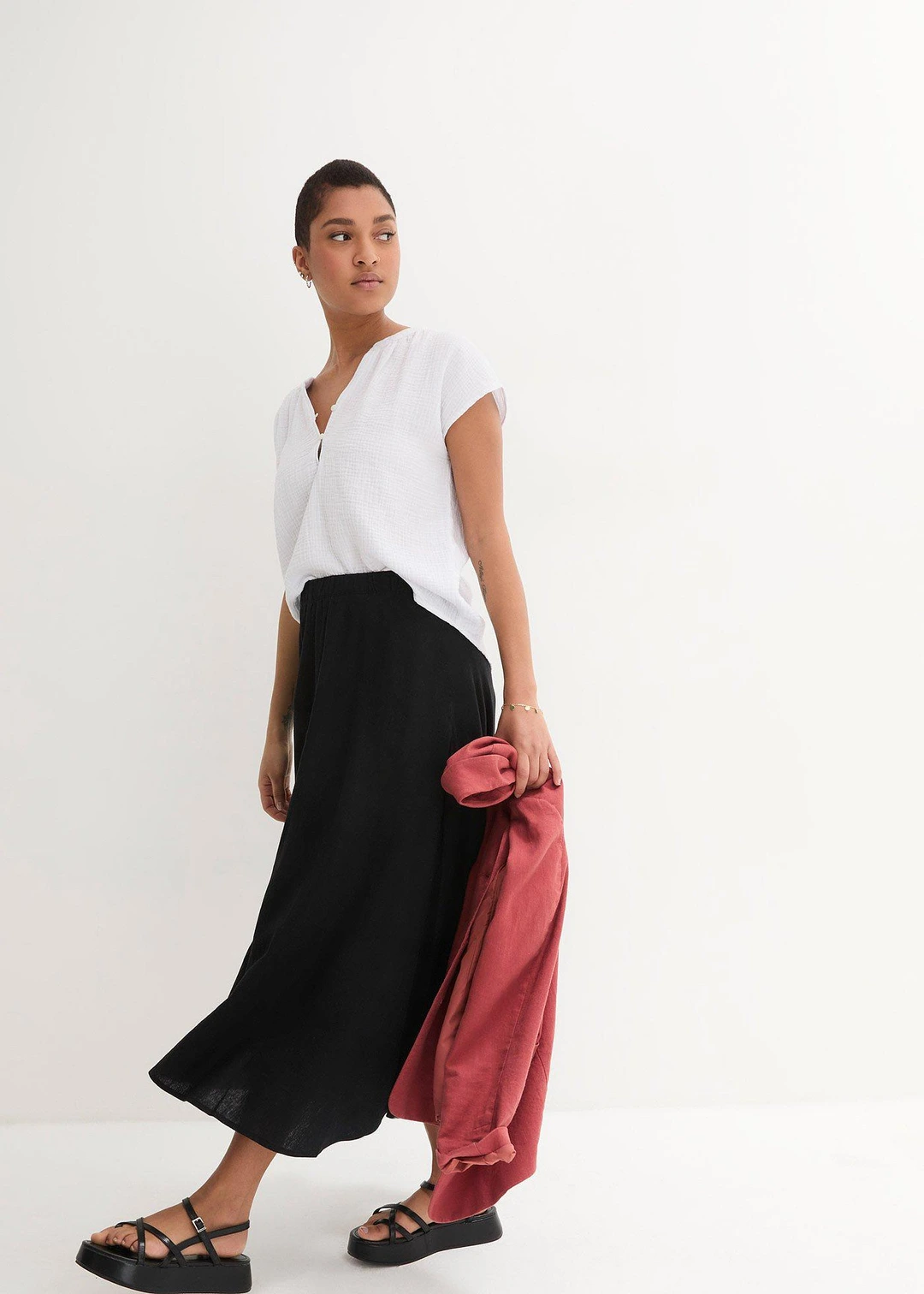 Jupe midi en lin majoritaire - 2