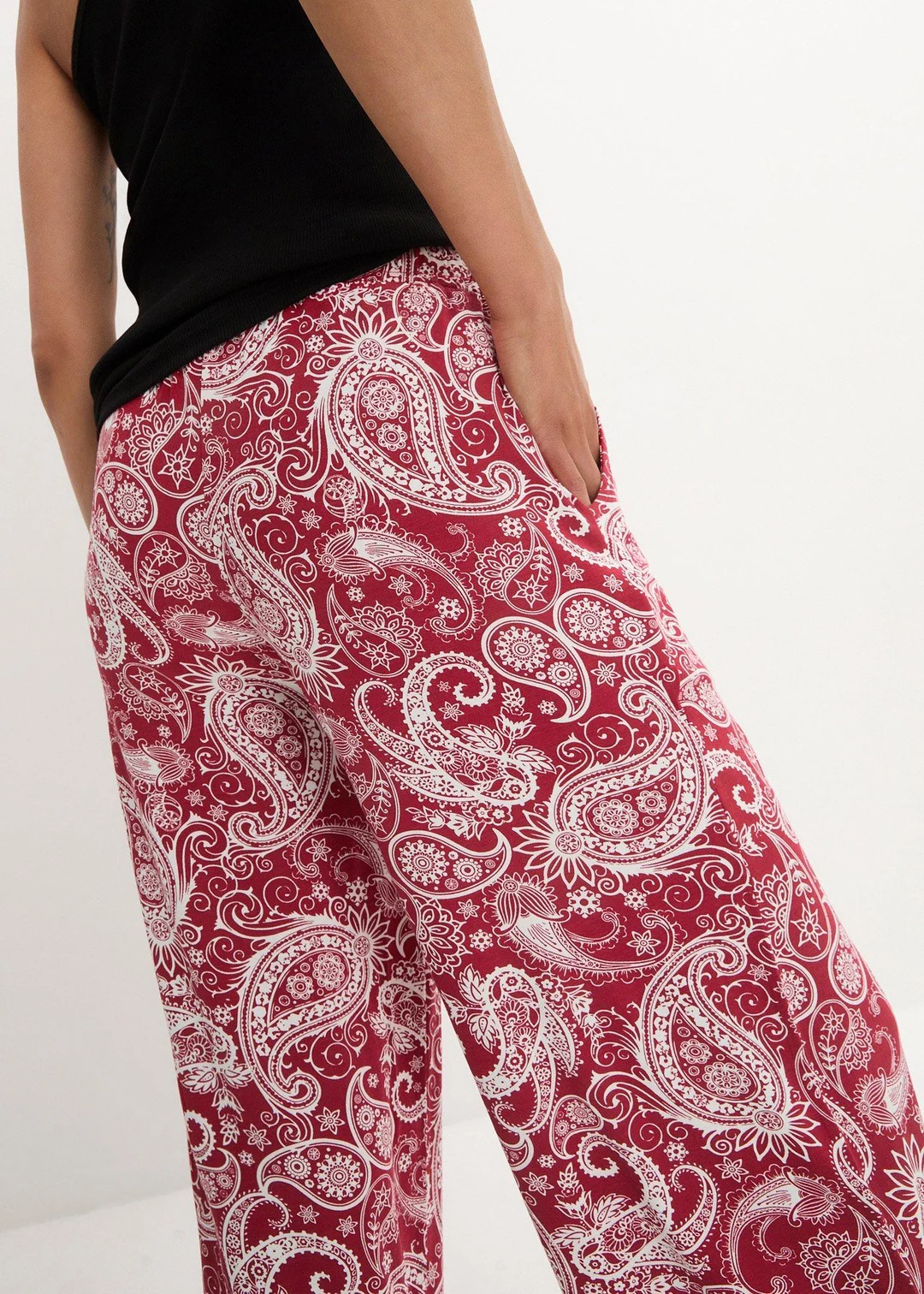 Pantalon palazzo doux en viscose extensible - 3