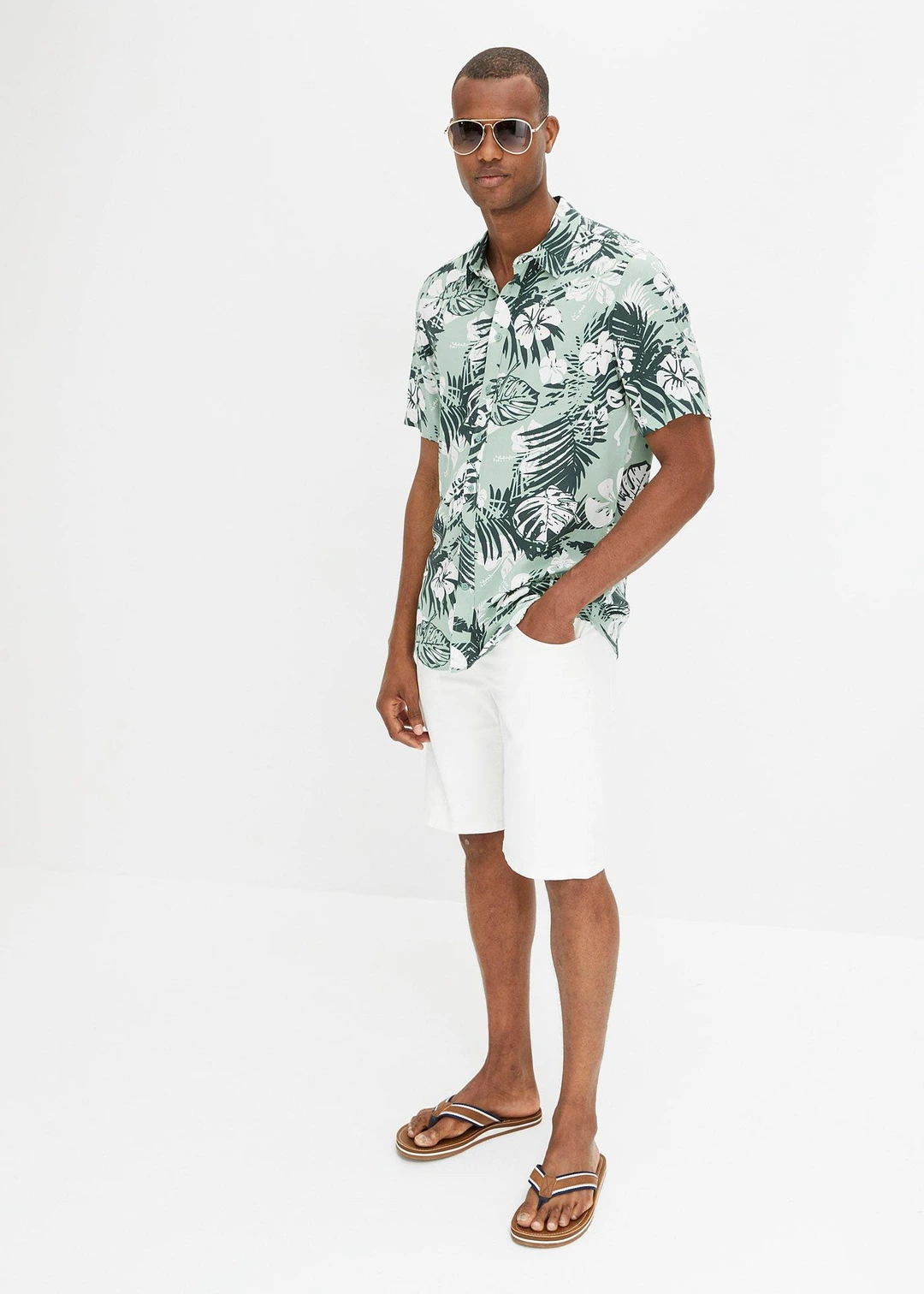 Chemise manches courtes en viscose - 2