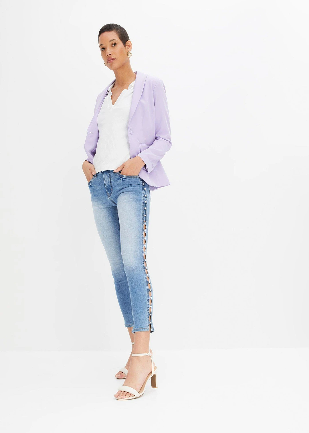 Jean skinny taille mi-haute, extensible - 2