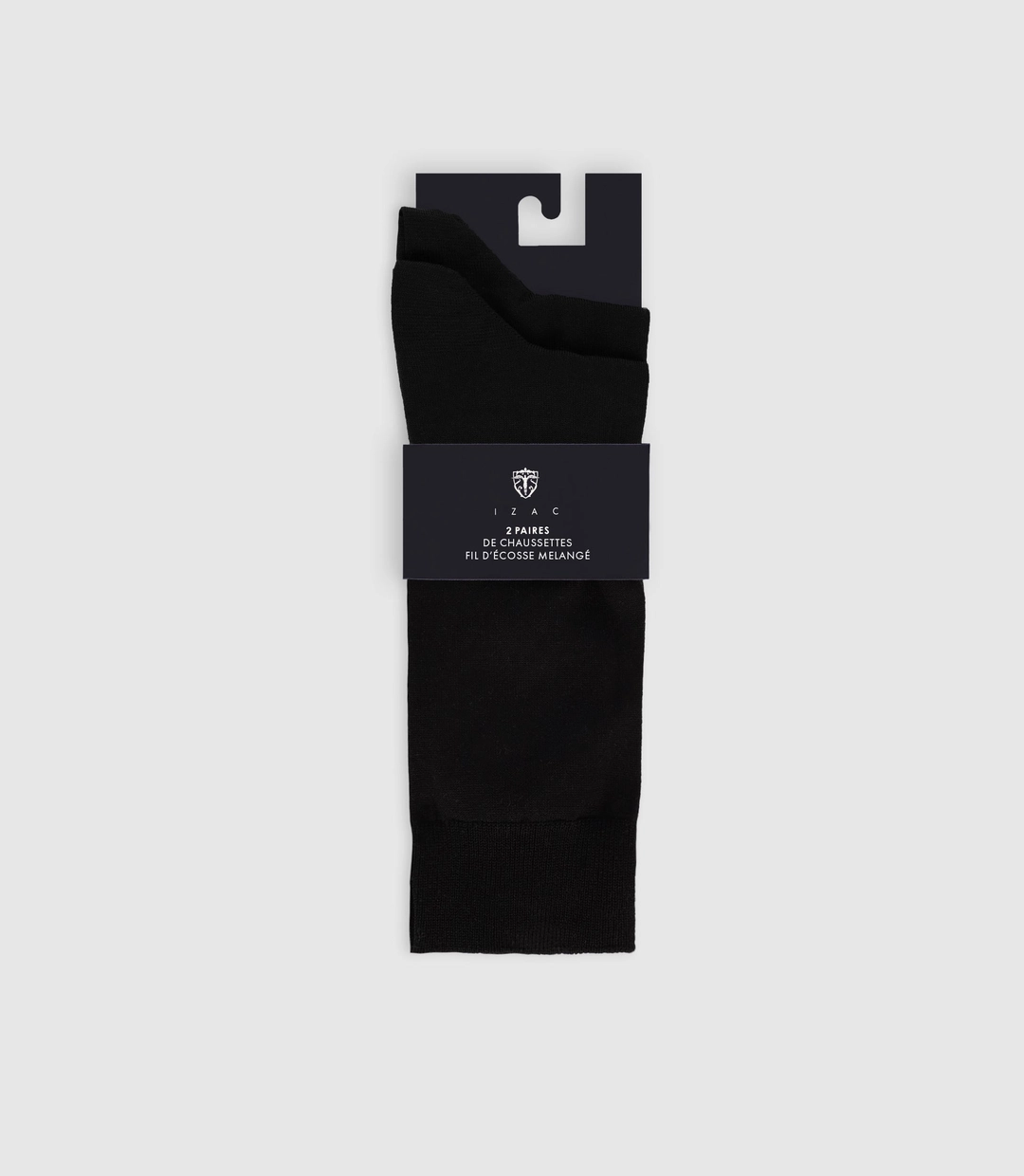 IZAC - Pack de 2 chaussettes unies noires