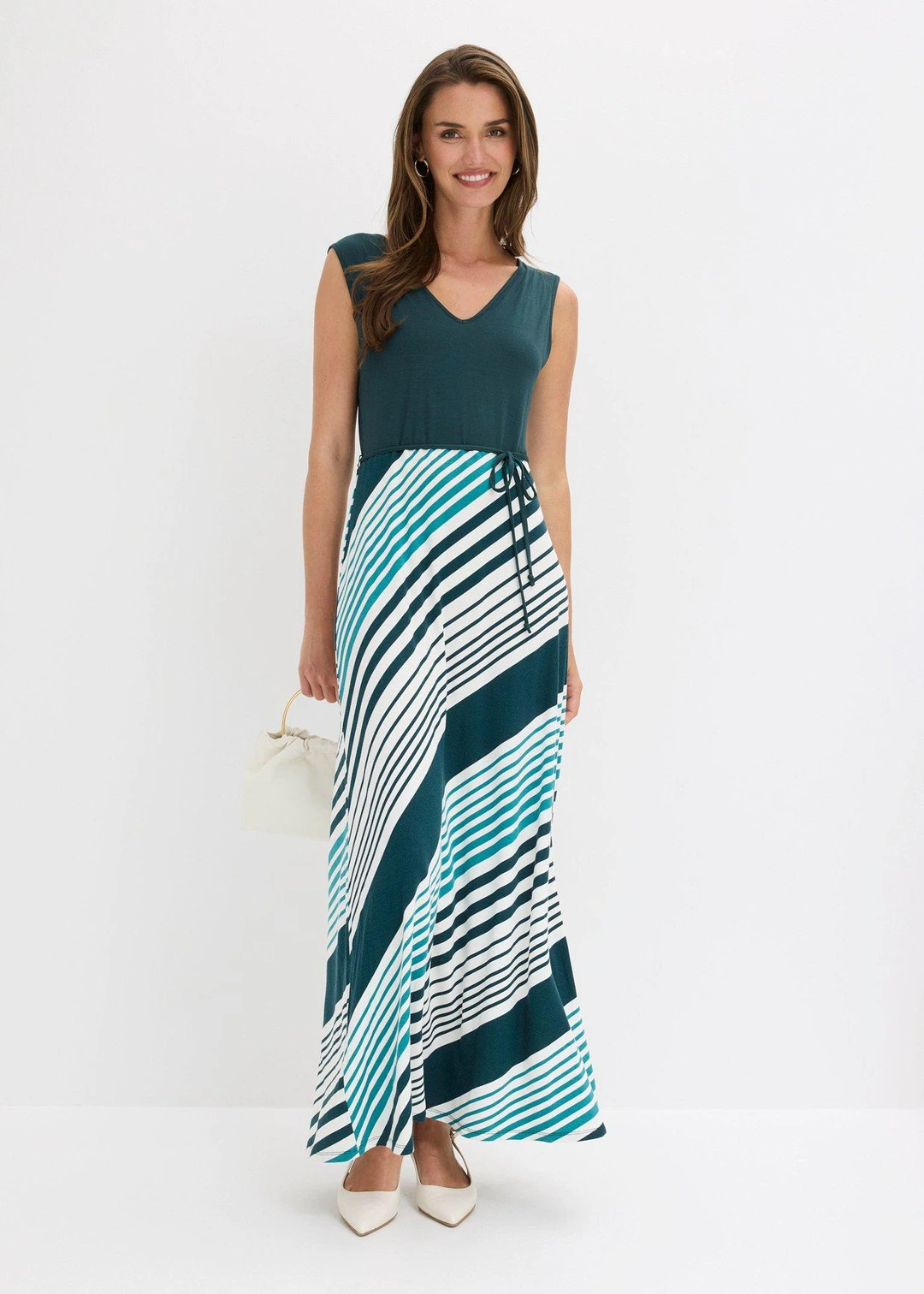 Robe longue et douce en viscose extensible - 2