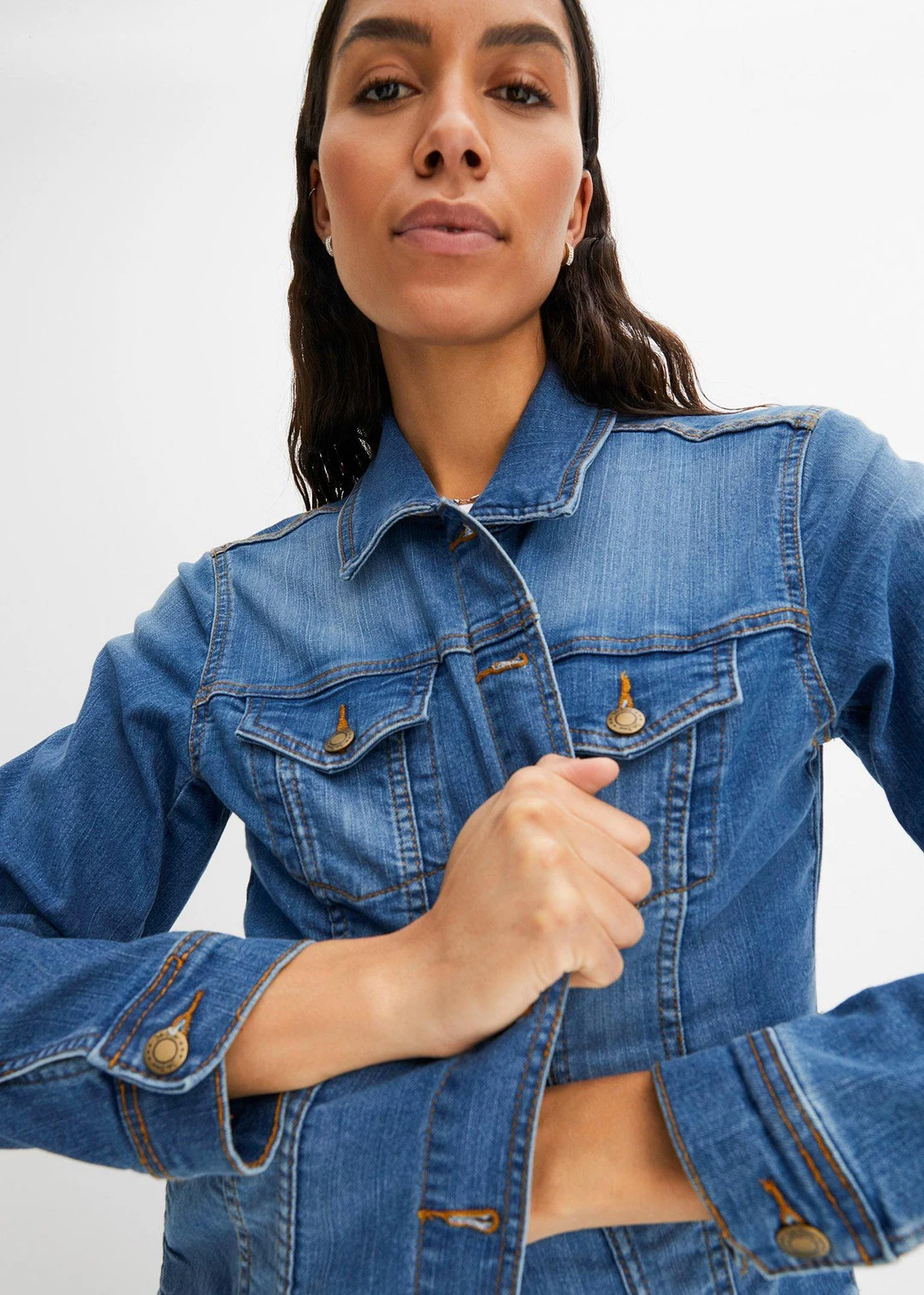 Veste en jean extensible, basique