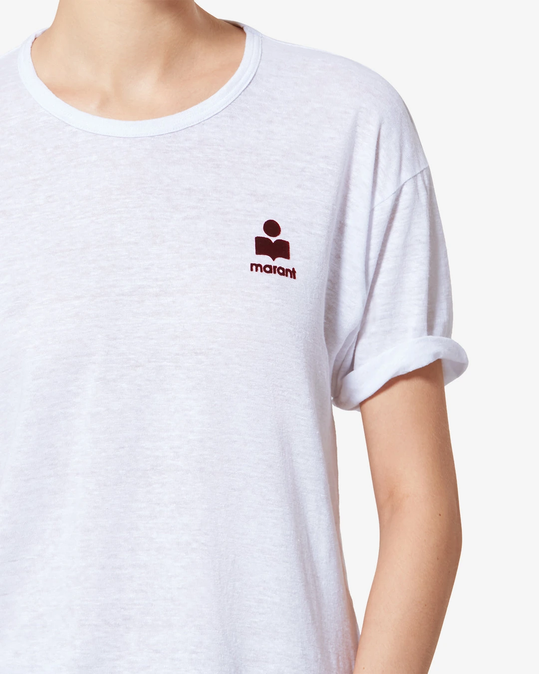 Tee Shirt Koldia - Femme - Blanc-bordeaux - Taille XL - Marant Étoile