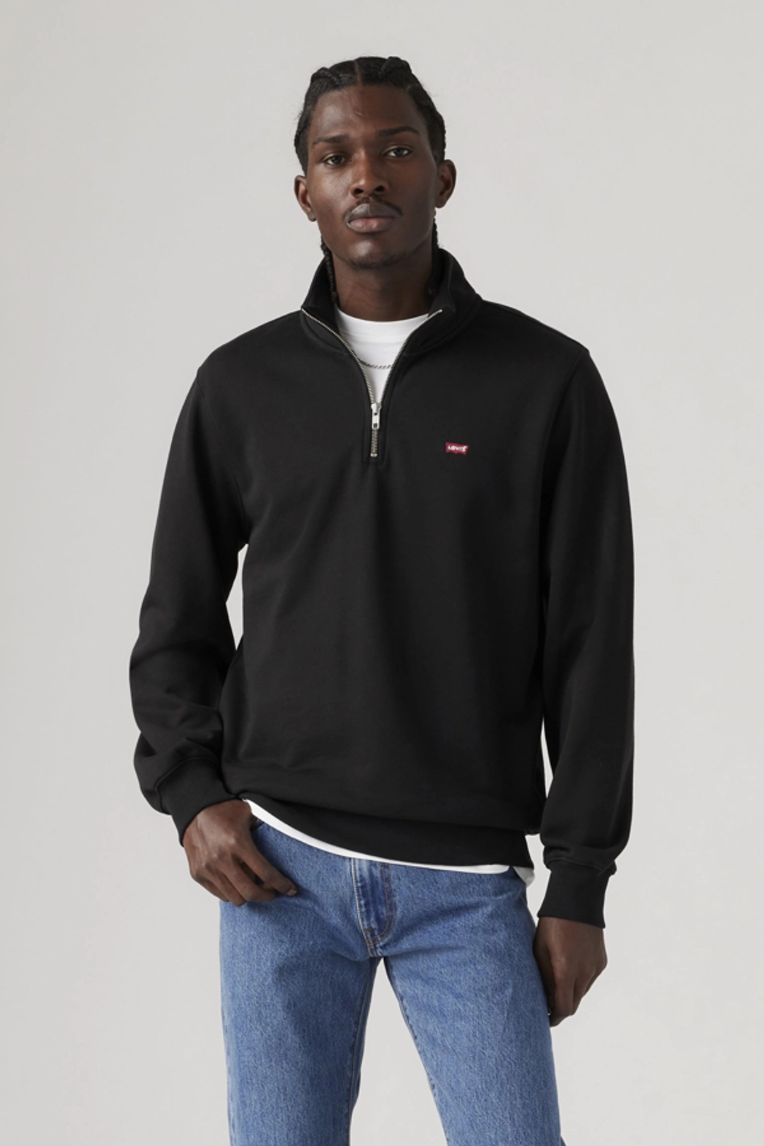 Levi's Pull Col Camionneur Original Housemark - Homme - Gris / Mid Tone Grey Heather - 2XL - 2