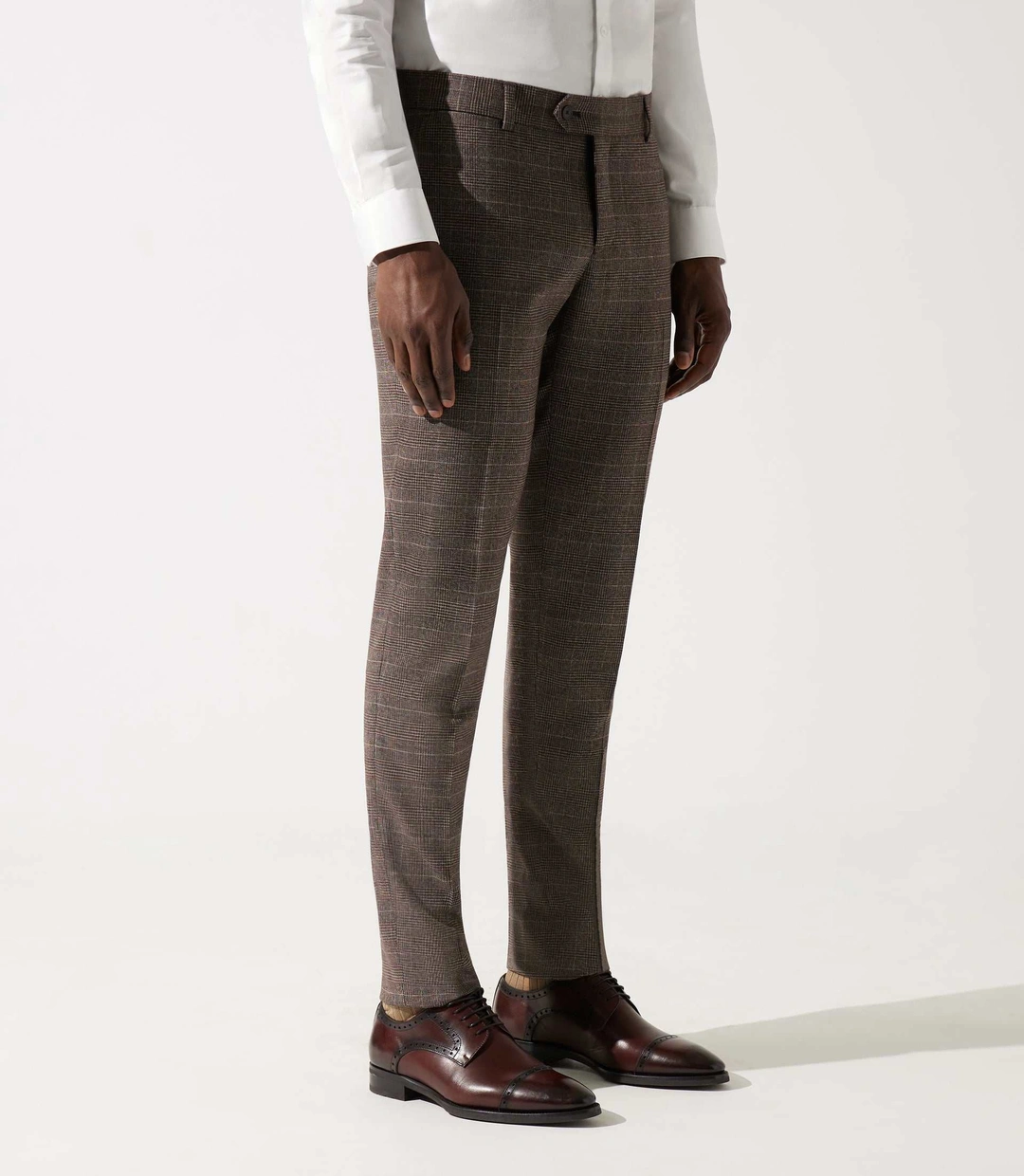 IZAC - Pantalon ville séparable esprit prince de galles bordeaux FSIENNE