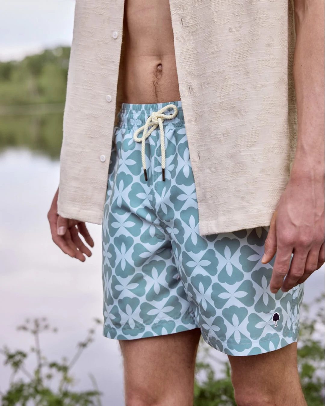 Short de bain vert clair et rose - MIMIZAN