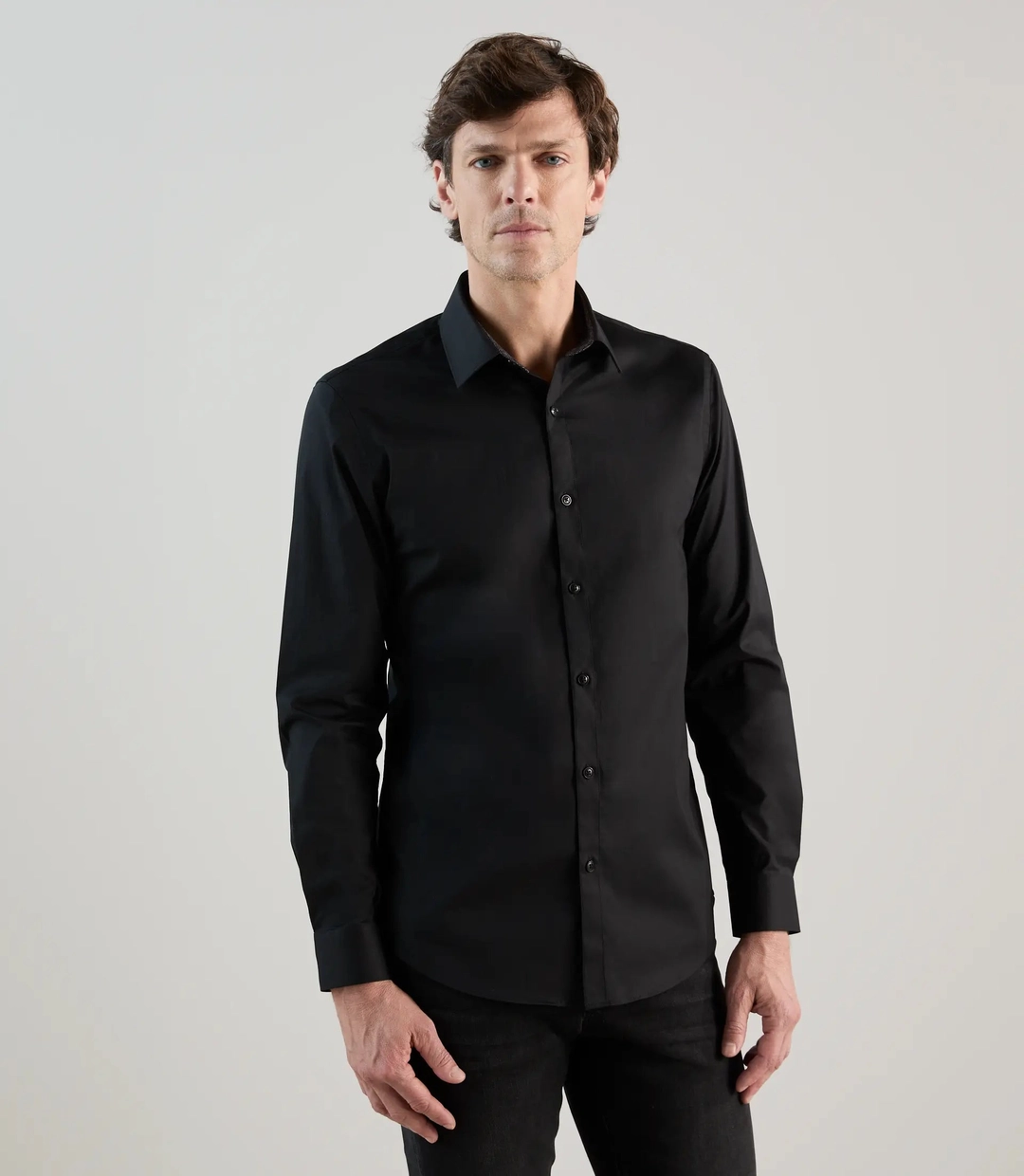 IZAC - Chemise ville avec coudières noire