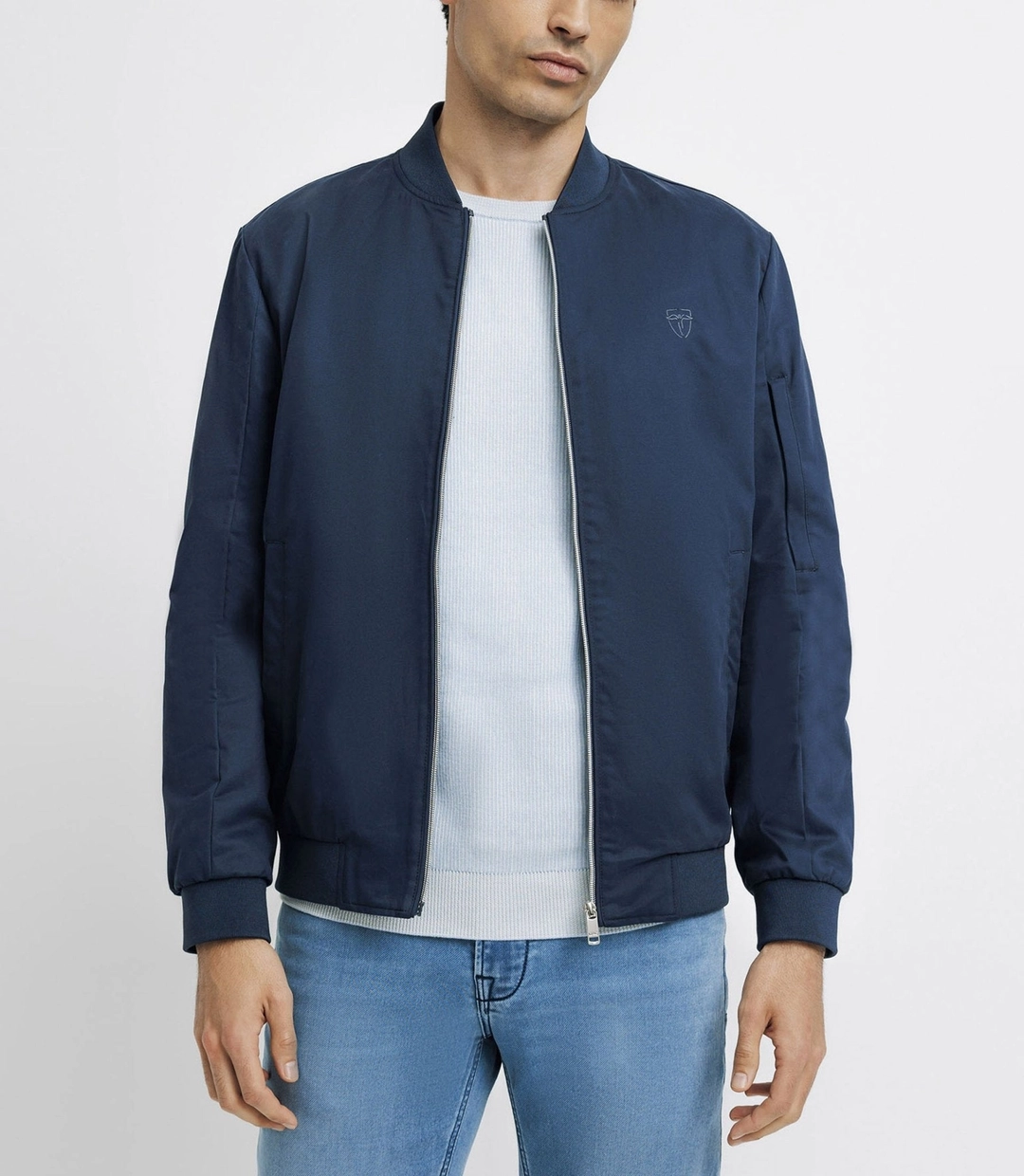 IZAC - Blouson col teddy marine