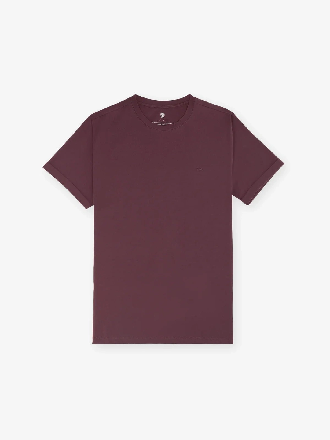IZAC - T-shirt col rond basique bordeaux
