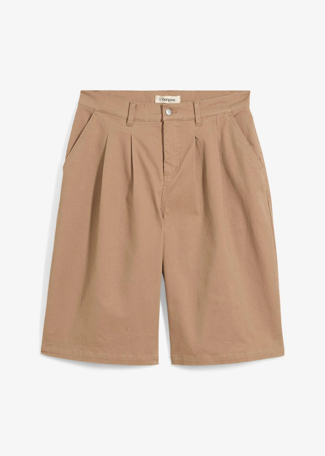 Bermuda long en toile de coton extensible