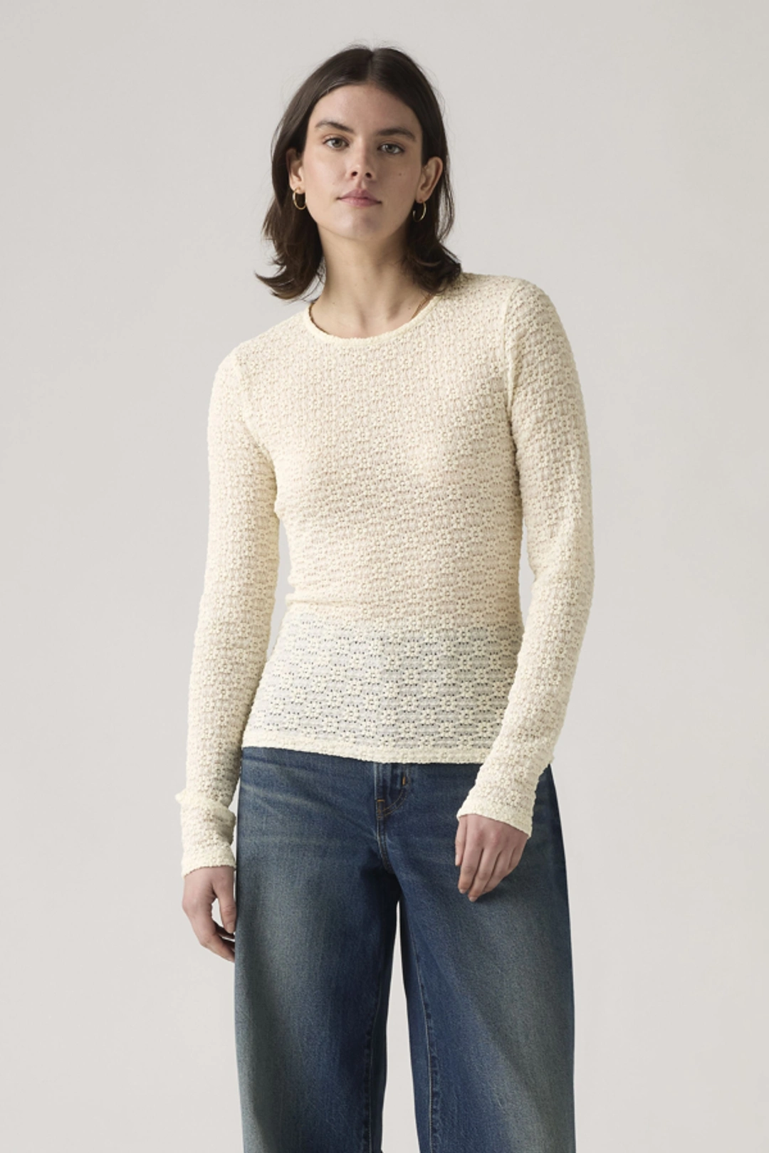 Levi's Haut Col Rond Anika - Femme - Noir / Anthracite Night - 2XS