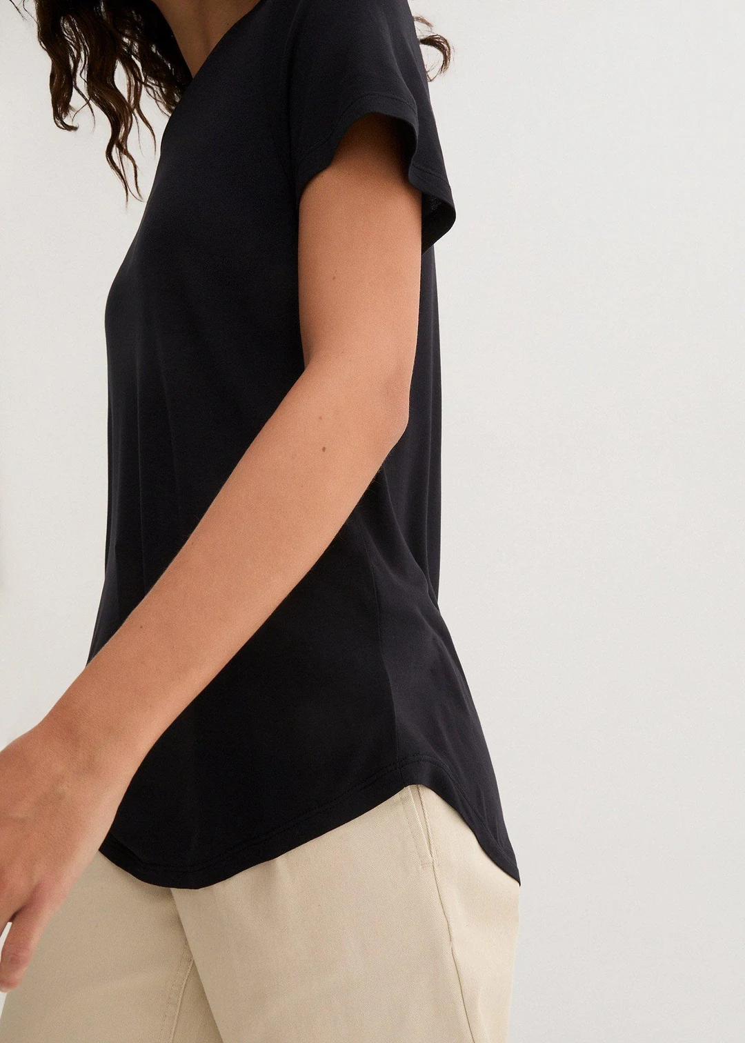 T-shirt long en viscose douce