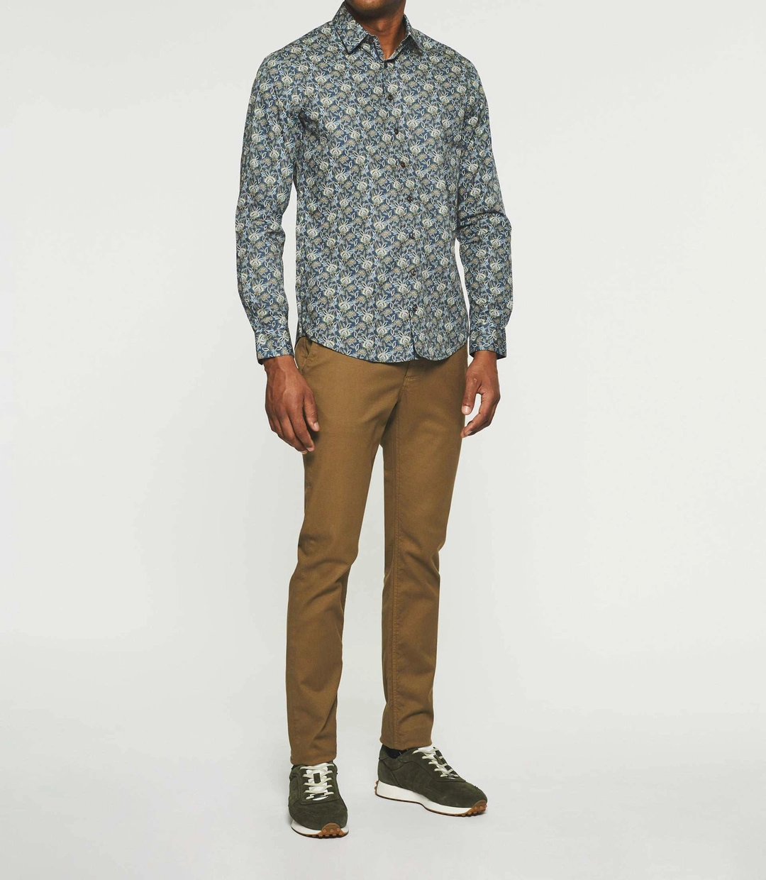 IZAC - Chemise casual à imprimé bleu JASPER