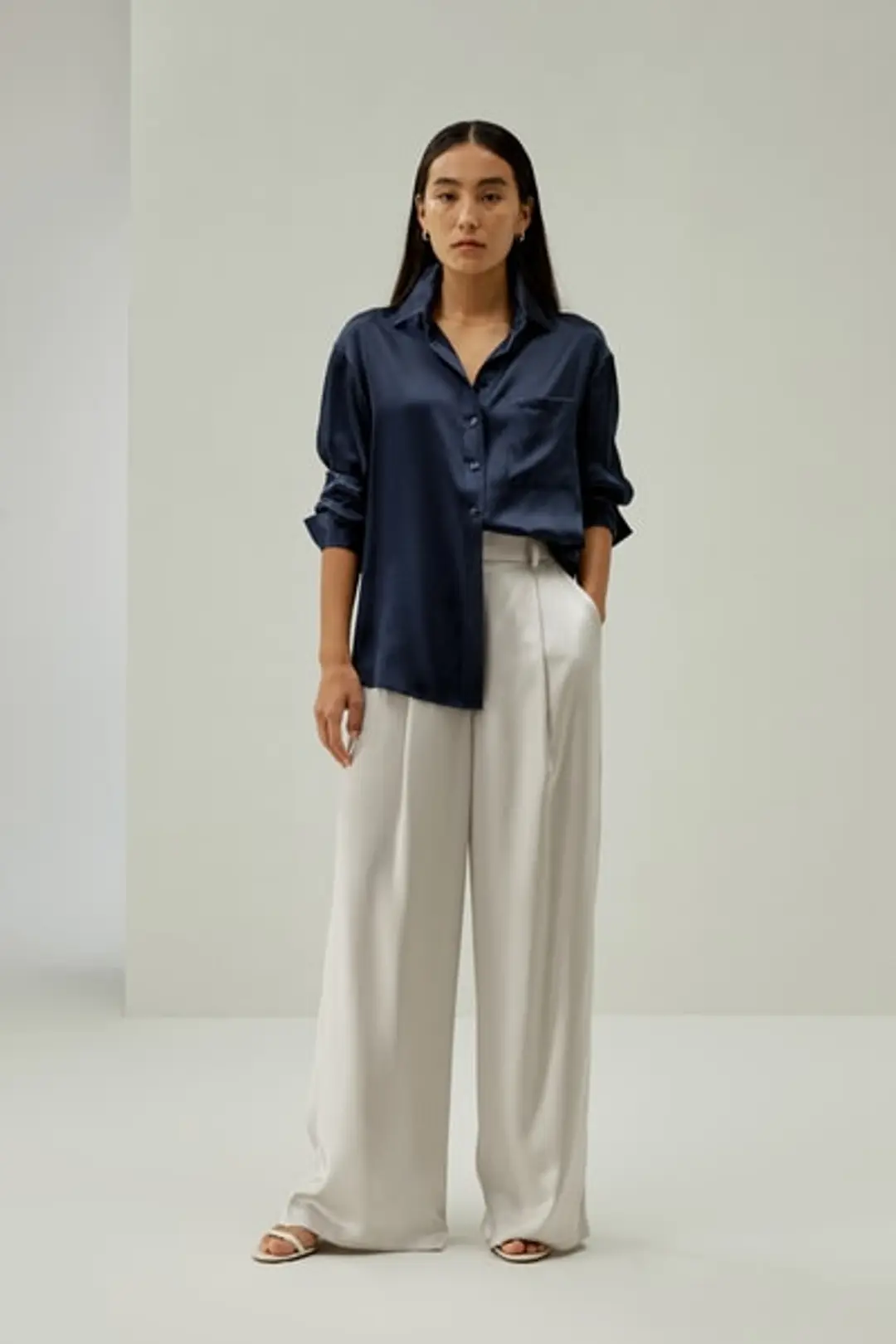 LILYSILK Chemise Soie Femme Coupe Décontractée Soie De Haute Qualité Facile À Assortir Les Essentiels De La Garde-Robe Bleu Marine S