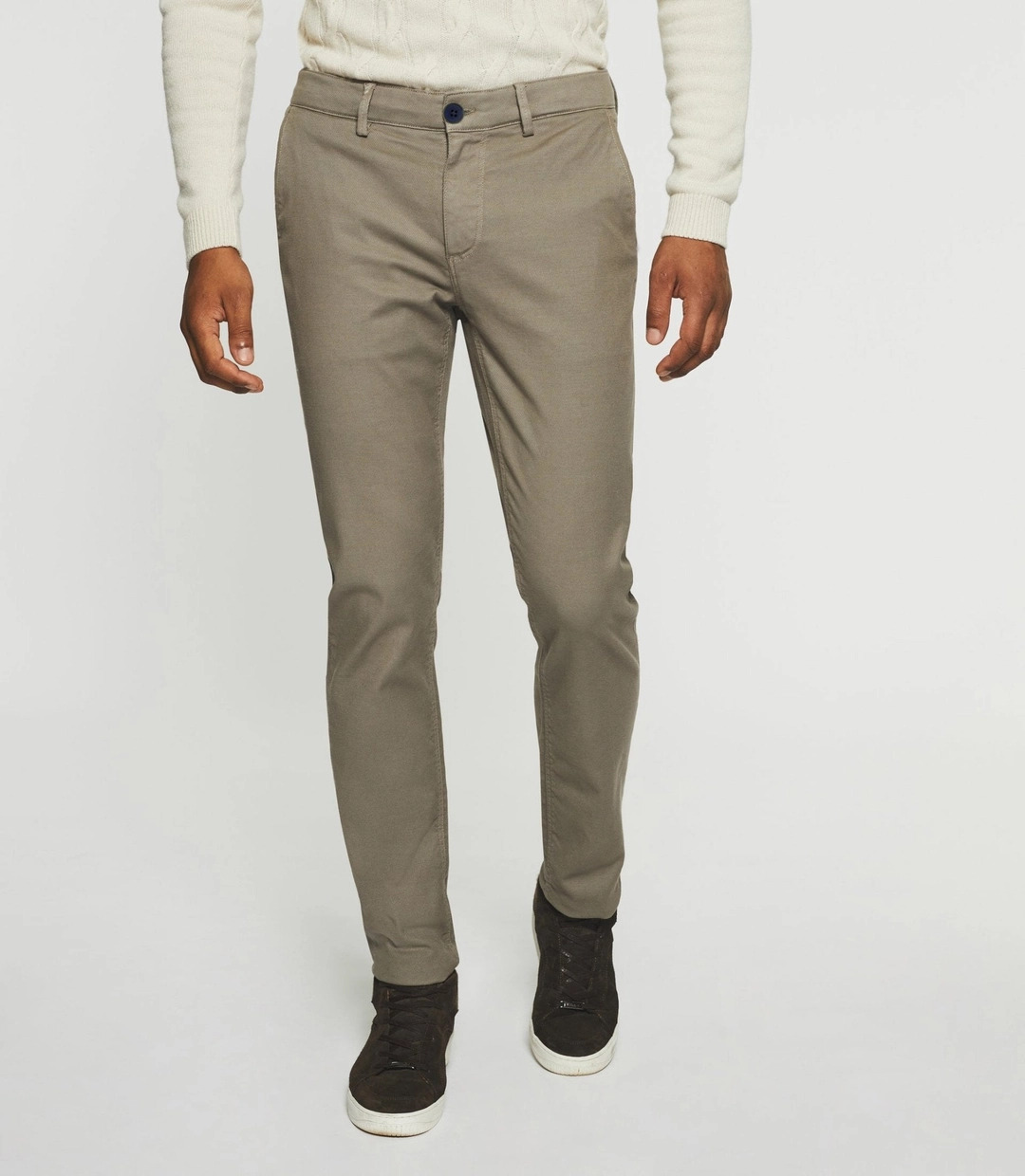 IZAC - Pantalon chino taupe VINTAGE