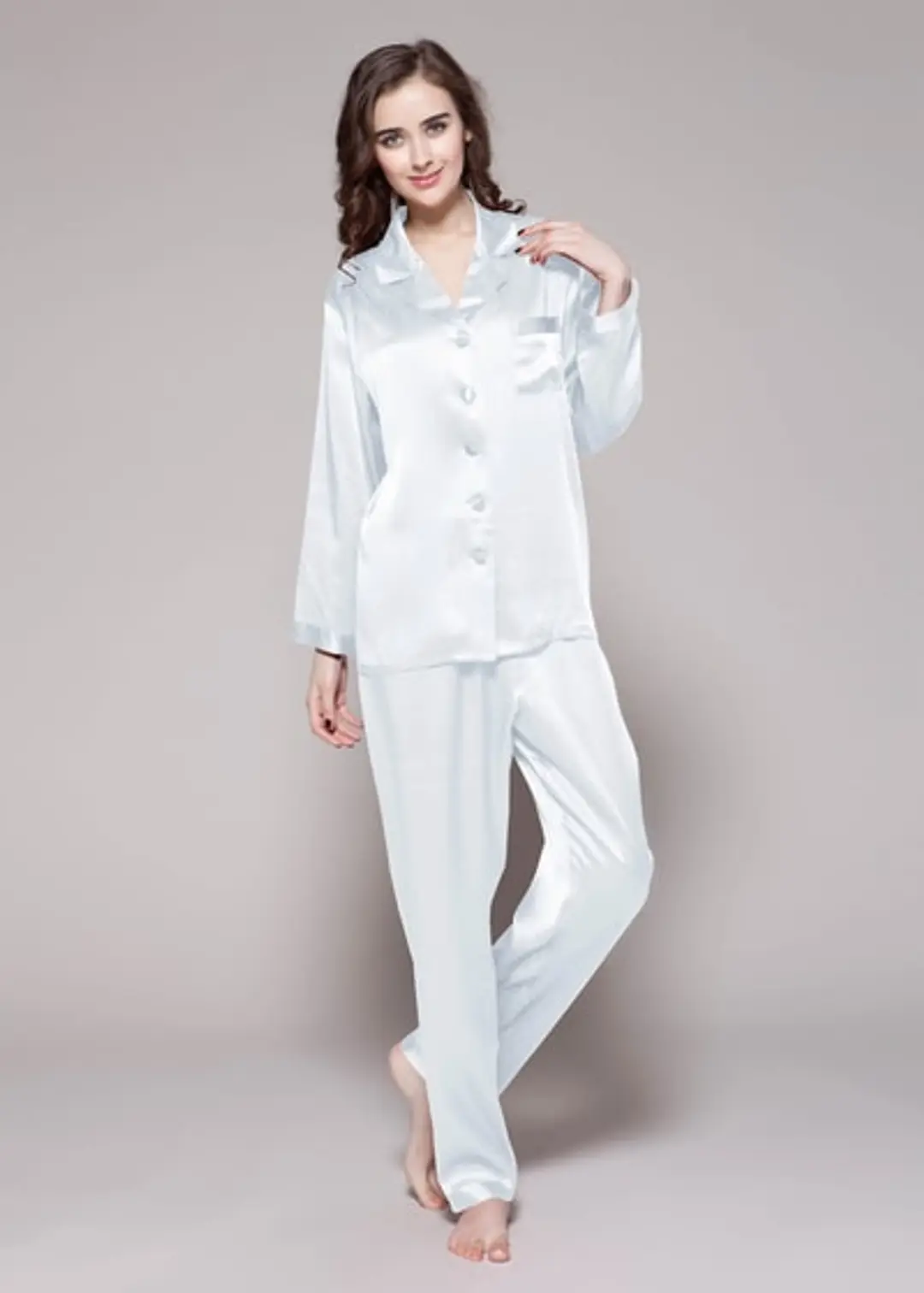 Ensemble Pyjama Soie Pleine Longueur