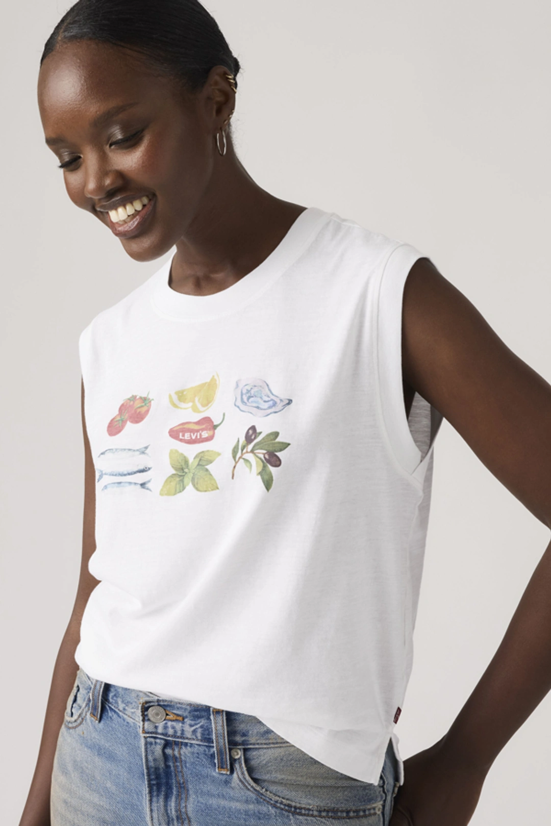 Levi's Débardeur Graphique Boxy - Femme - Noir / Pirate Black - XS