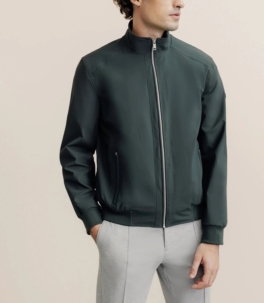 IZAC - Blouson col montant kaki