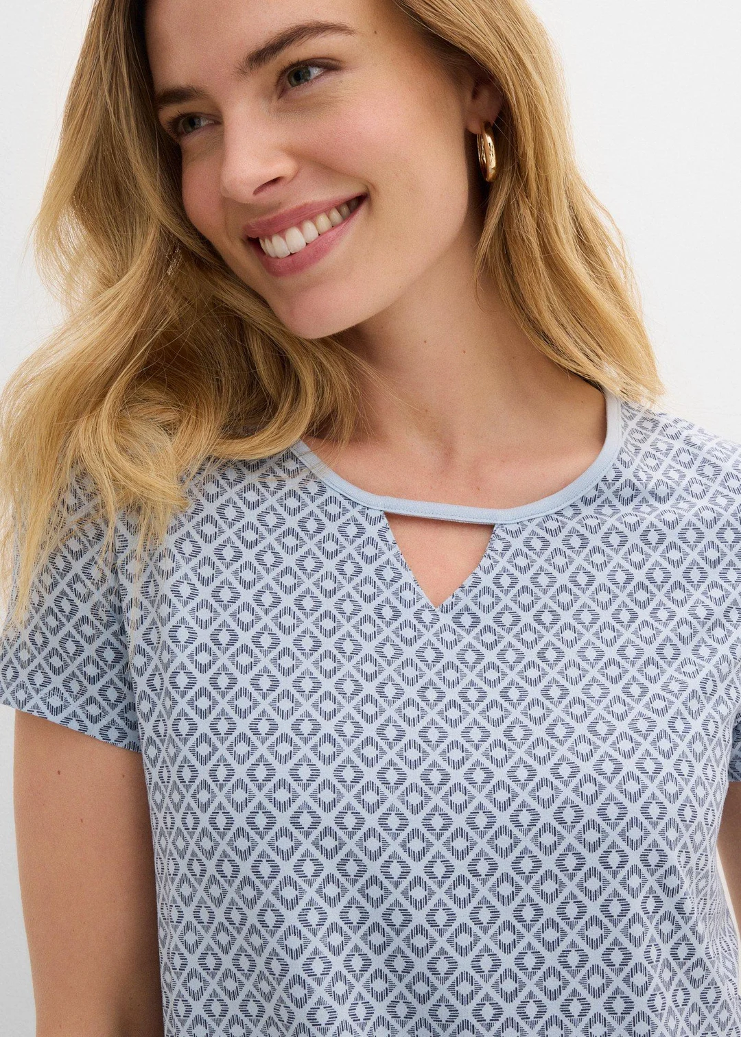 T-shirt à base élastiquée, manches courtes - 3